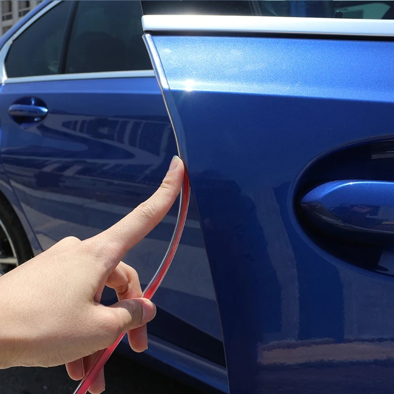Protección de puerta de coche, protectores de bordes transparentes, tira de moldura de estilo, Protector de arañazos de PVC para piezas exteriores de automóviles
