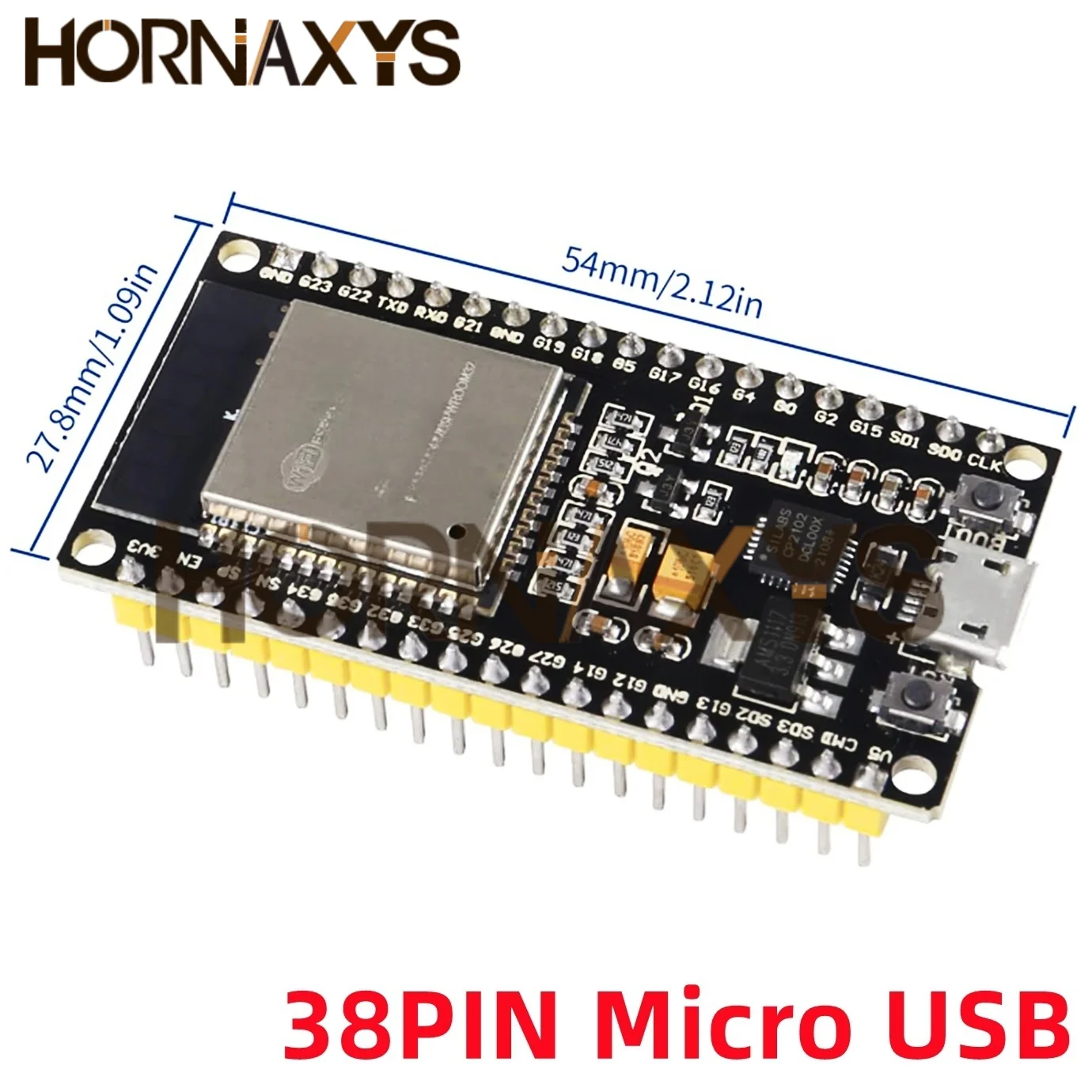 1-10PCS/ESP32 Development Board Type-C CP2102 WIFI Bluetooth Module Dual Core Wireless Module ESP-WROOM-32 Expansion Board 38Pin