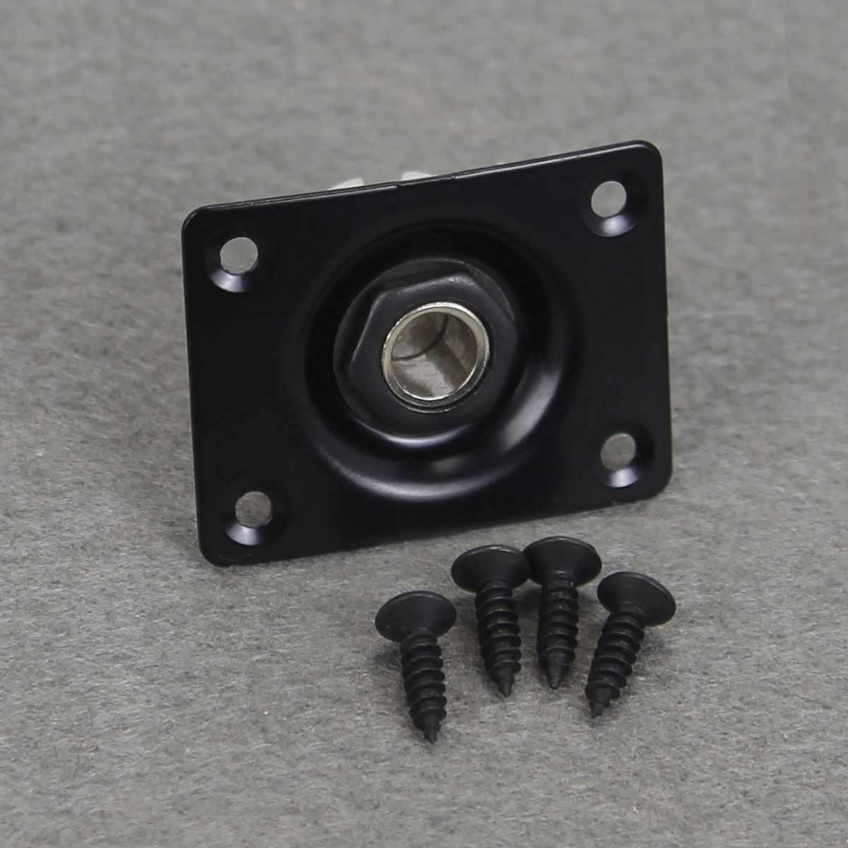 FLEOR 1 Uds conector de salida de guitarra 6,35mm 1/4 Mono Jack Socket JackPate estilo cuadrado para guitarra eléctrica, plata/negro elegir