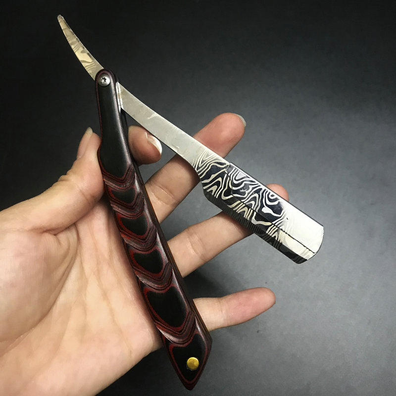 Mannen Professioneel Handmatig Scheerapparaat Rechte Rand Roestvrij Staal Kapper Scheermes Opvouwbaar Scheren Scheren Baard Cutter Gift