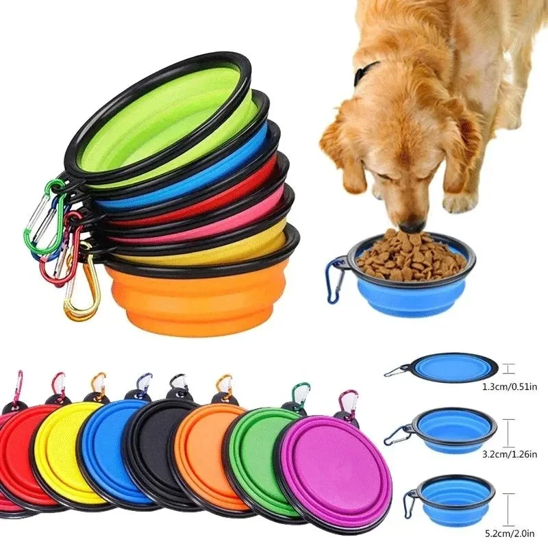 Cuenco pliable para mascotas de 350mL, suministros para perros, cuenco portátil para viajes al aire libre, accessoires pour chiens