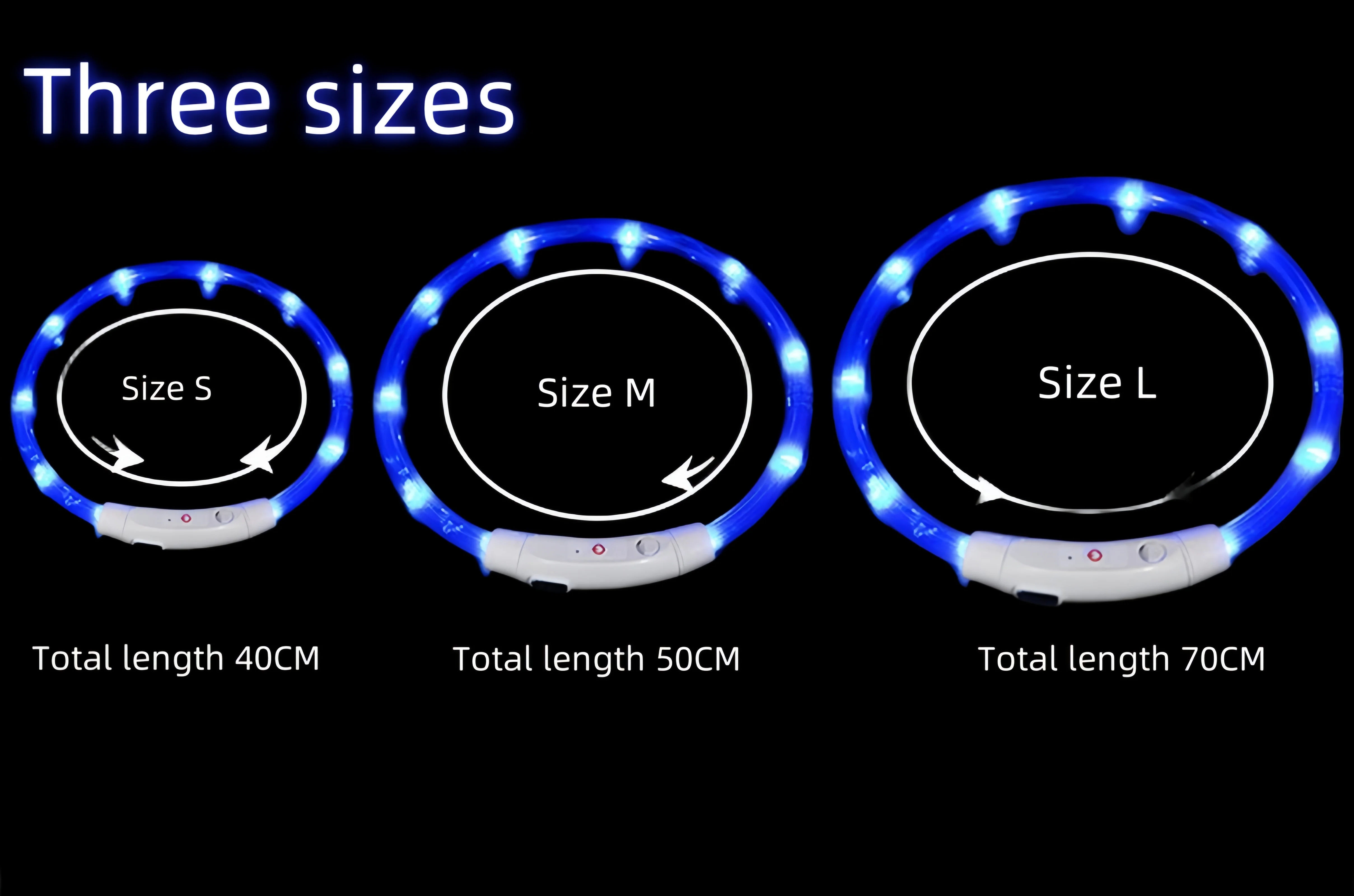 Collar de luz Led para perro mascota, Collar luminoso antipérdida para perro, Collar para perro recargable por USB