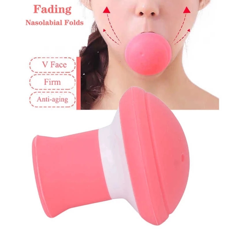 Ejercitador de mandíbula y boca de Gel de sílice, herramienta de Estiramiento facial adelgazante, Estiramiento facial en V, eliminación de arrugas doble fino, ejercitador de aliento