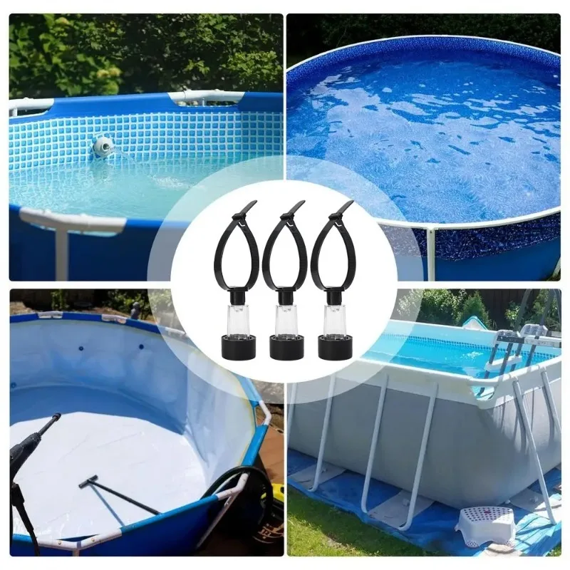 1/2/4/6 PCS Solar Pool Light Frame on The Ground for Swimming Pool Outdoor Pool Fence Decorative Accessories Waterproof LED
