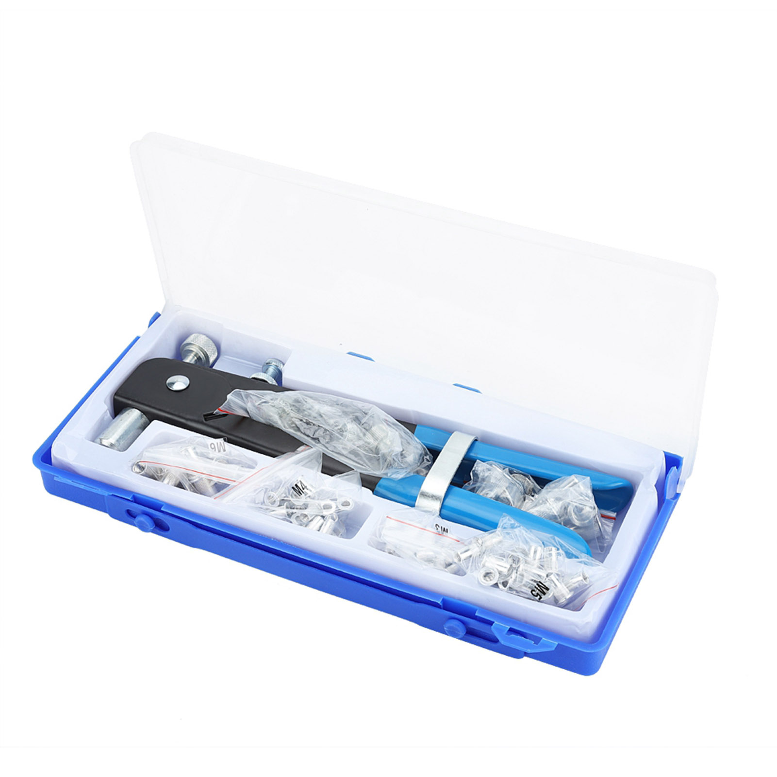 86pcs M3-M8 Klinknagel Pistool Insert Tool Klinkhamer Rivnut Nutsert Klinknagel Kit Klinknagel Moer Klinkhamer
