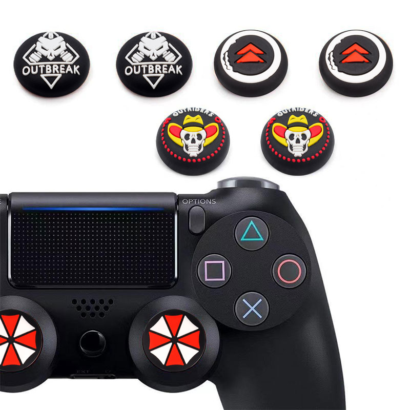 2pc Soft Silicone Thumb Stick Grip Cap For Sony Playstation 5 4 PS5 PS4 XBOX Switch Pro Controller Joystick Cover Protector Case