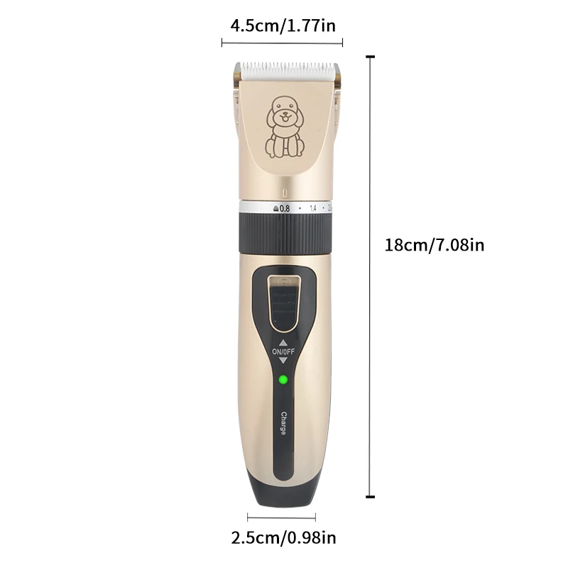 고양이 개 애완 동물을위한 전기 전문 머리 깎기 침묵 머리 커터 USB 충전식 애완 동물 손질 깎기 세트.