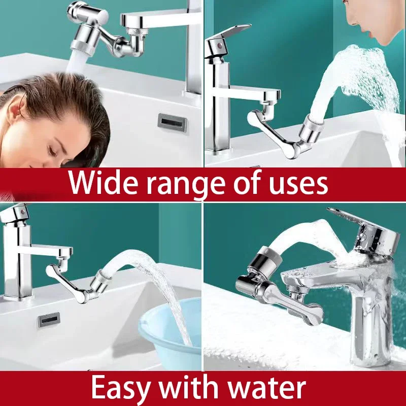 1080 °   Obrotowa głowica rozpylająca do kranu 2 tryby natryskiwania Uniwersalny kran łazienkowy Przedłużacz Adapter Aerator