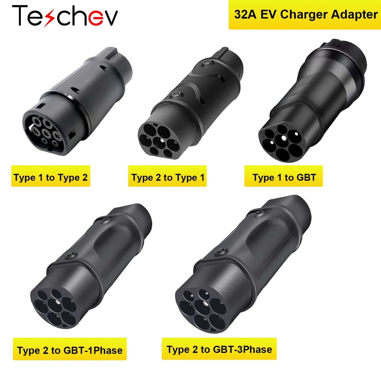 EV 充電器アダプター コンバーター タイプ 2 からタイプ 1 EV SAE J1772 から GBT EV 充電器コネクター タイプ 2 から GBT 電気自動車用