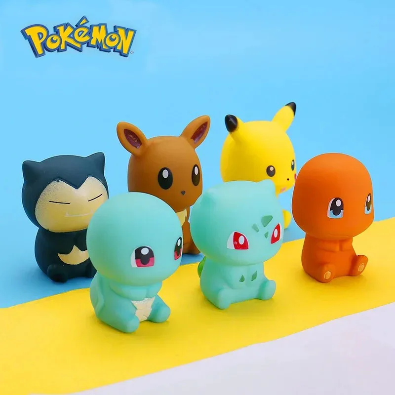 6 stks Pokemon Pikachu Figuren Badkamer Bad Douche Baby Kinderen Spelen Water Badspeelgoed Kinderen Beregening Douche Decompressie Speelgoed