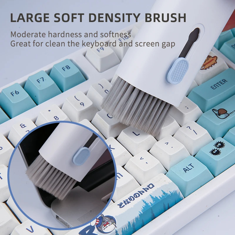 Kit de nettoyage de clavier 7 en 1, brosse de nettoyage d'écouteurs pour AirPods, ordinateur, tablette, ordinateur portable, écran de télévision, outils de nettoyage de téléphone portable