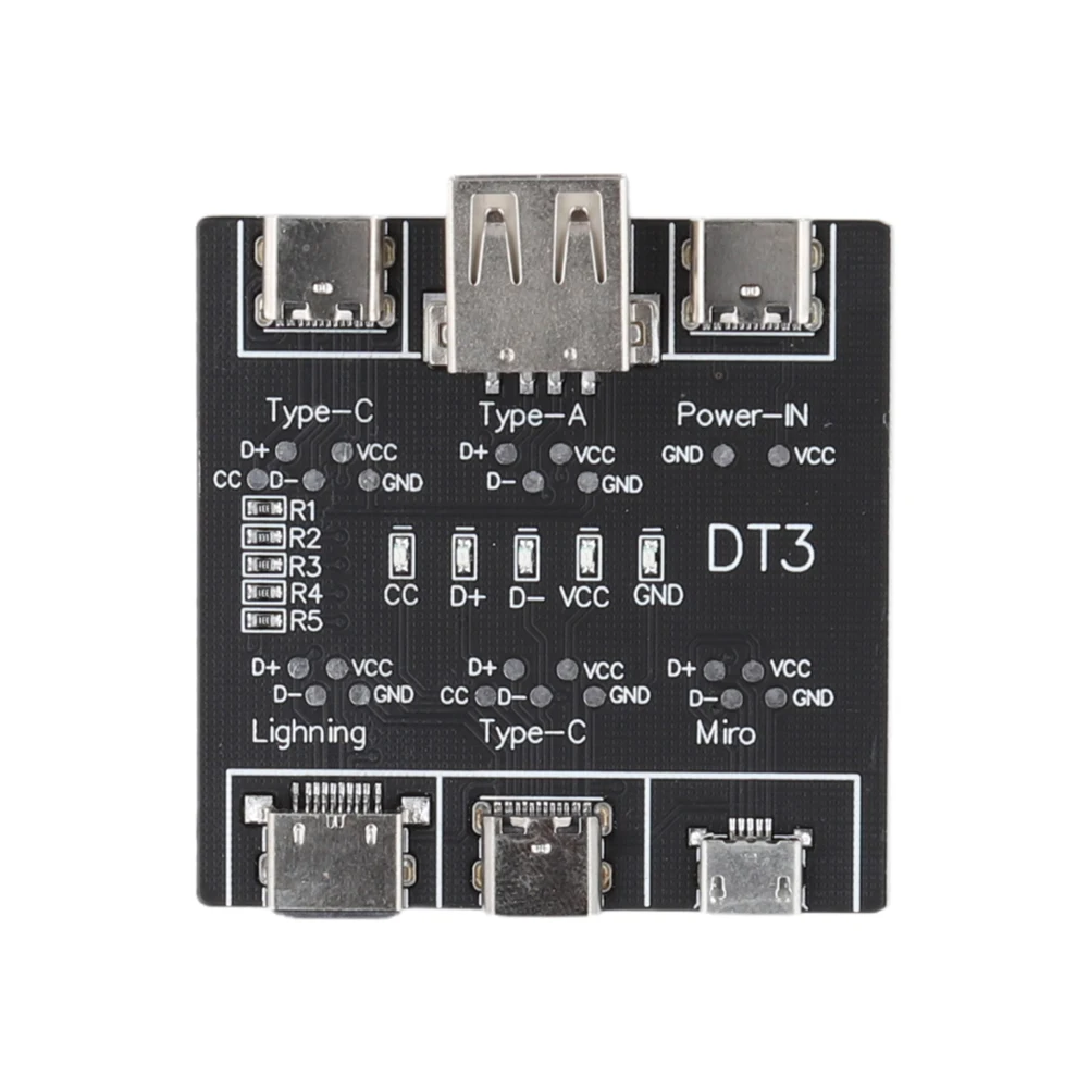 DT3 USB Type-C ข้อมูลสายเคเบิลทดสอบบอร์ด PCB เครื่องทดสอบสายเคเบิล USB ข้อมูลสายตรวจจับบอร์ดสาย USB Checker สําหรับ iPhone Android
