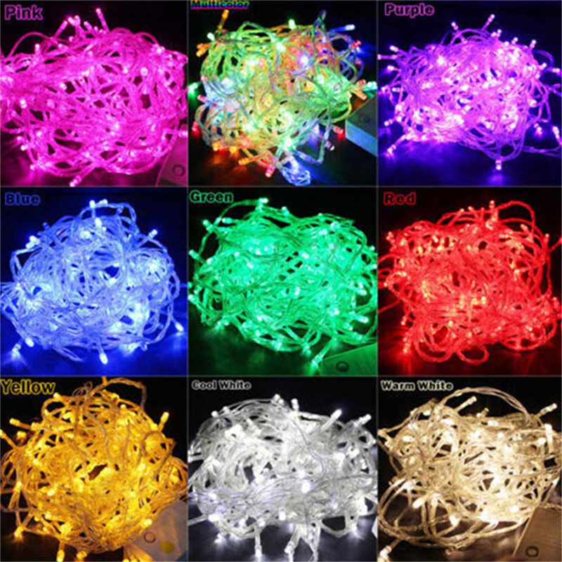 10M 100 Led String Garland Christmas Tree Fairy Light Chain Waterproof Home Garden Party Outdoor Holiday Decoration 220v EU