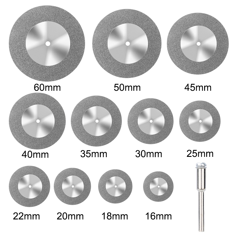 XCAN Mini lame de scie diamantée 16-60mm disque de coupe diamant avec mandrin pour outils rotatifs Dremel meule 5 pièces