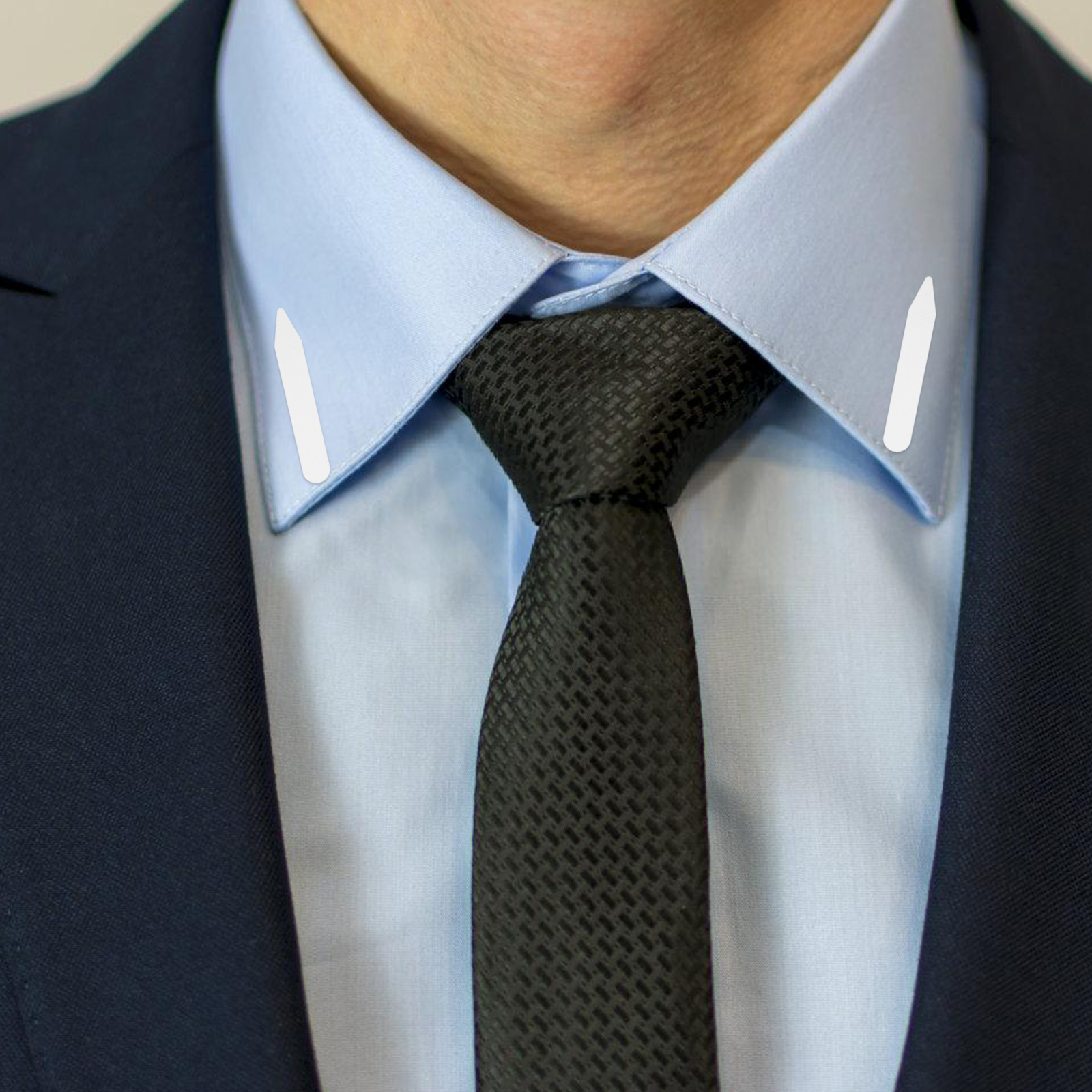 200 szt. Podpórki do kołnierzyków, plastikowe, białe, 2,5 cm, 2,6 cala, 6,5 cm, 2,8 cala, 7 cm, akcesoria do koszul męskich, utrzymują kołnierzyk prosty.