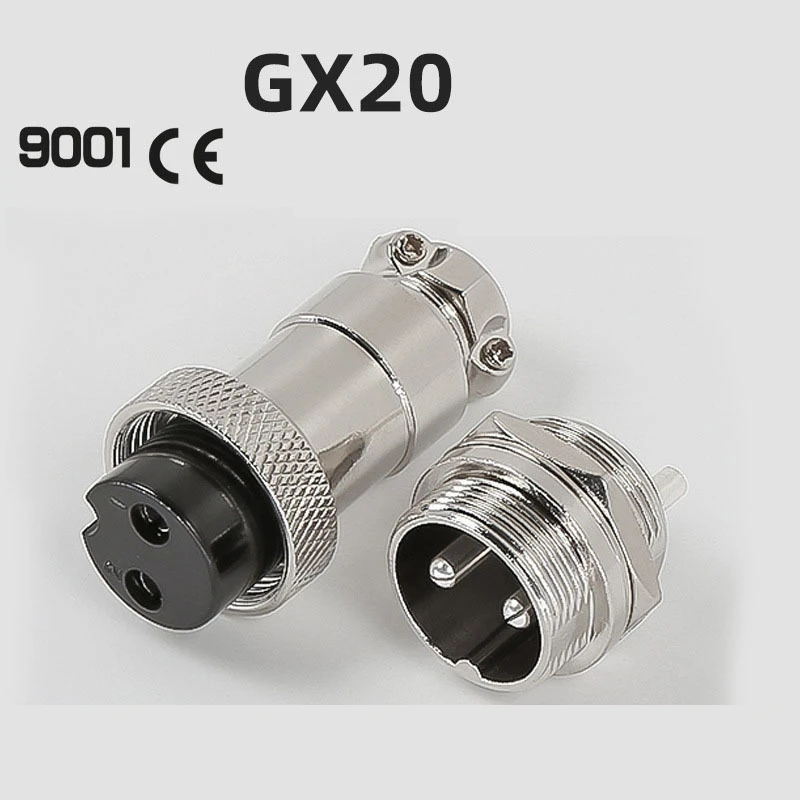 Conector GX20 2/3/4/5/6/7/8/9/10/12/14 Pin 5A-10A Contrapunto de metal para equipos industriales Contrapunto de metal para equipos industriales