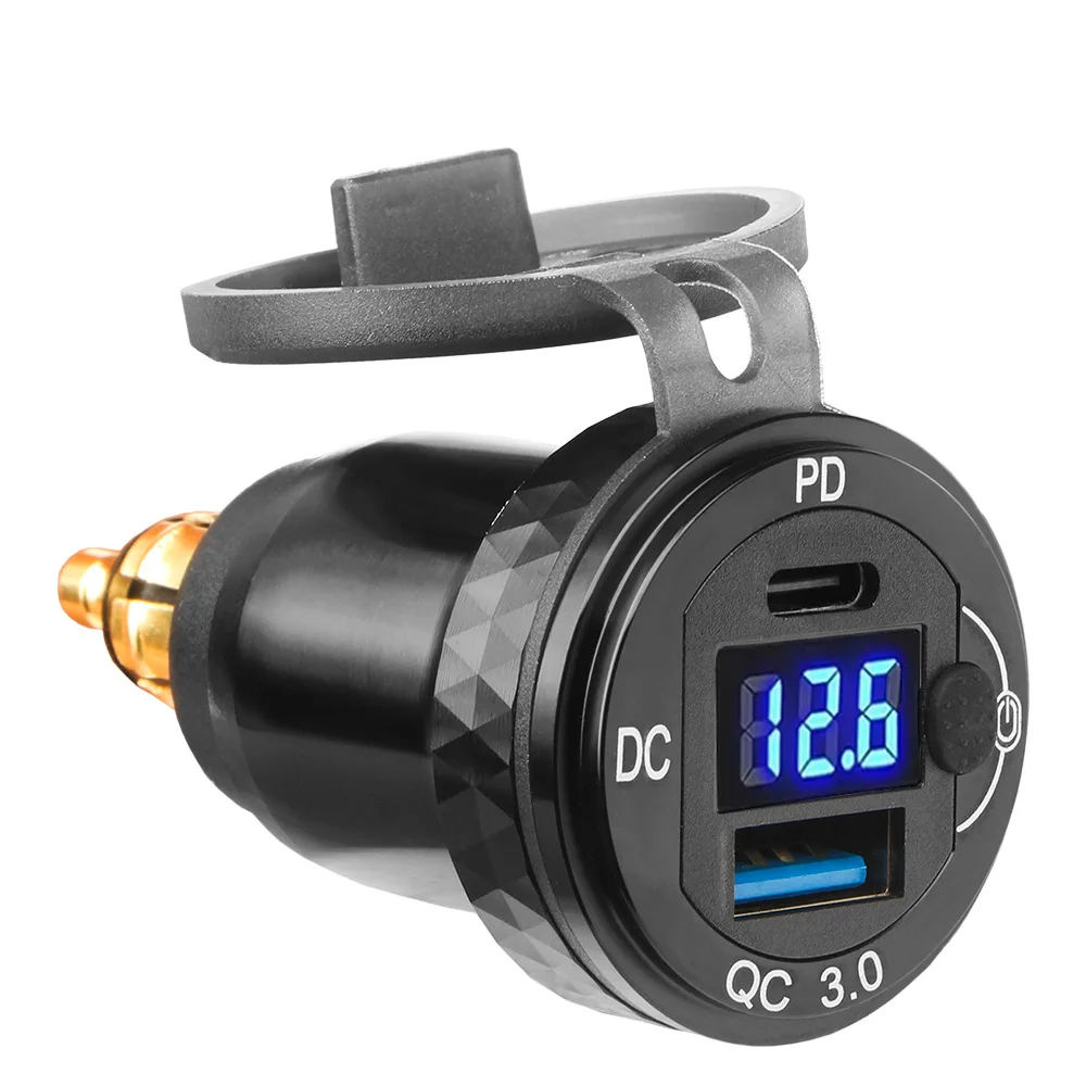 Do BMW R1200GS Adventure R1250GS F900 R/XR F700GS g310gs tiger800 Ładowarka motocyklowa Zasilacz Podwójny port USB Gniazdo wtykowe