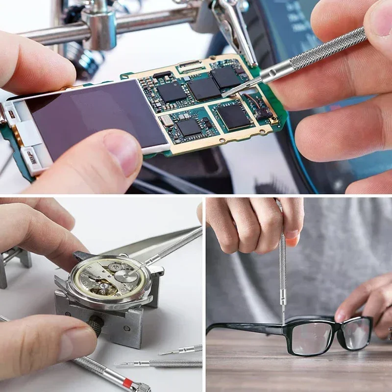 0.8-1.6Mm Thép Bộ Vít Đồng Hồ Sửa Chữa Di Động Dây Dụng Cụ Ban Nhạc Loại Bỏ Mini Liên Kết Chân Thợ Đồng Hồ Dụng Cụ