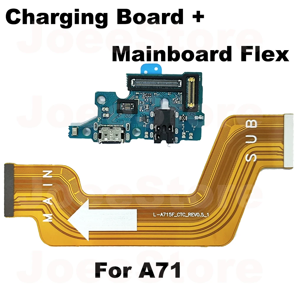 Charging Port Board For Samsung Galaxy A70 A71 A705F A715F Fast Charge Motherboard Connect Charging USB Dock Flex Cable Parts