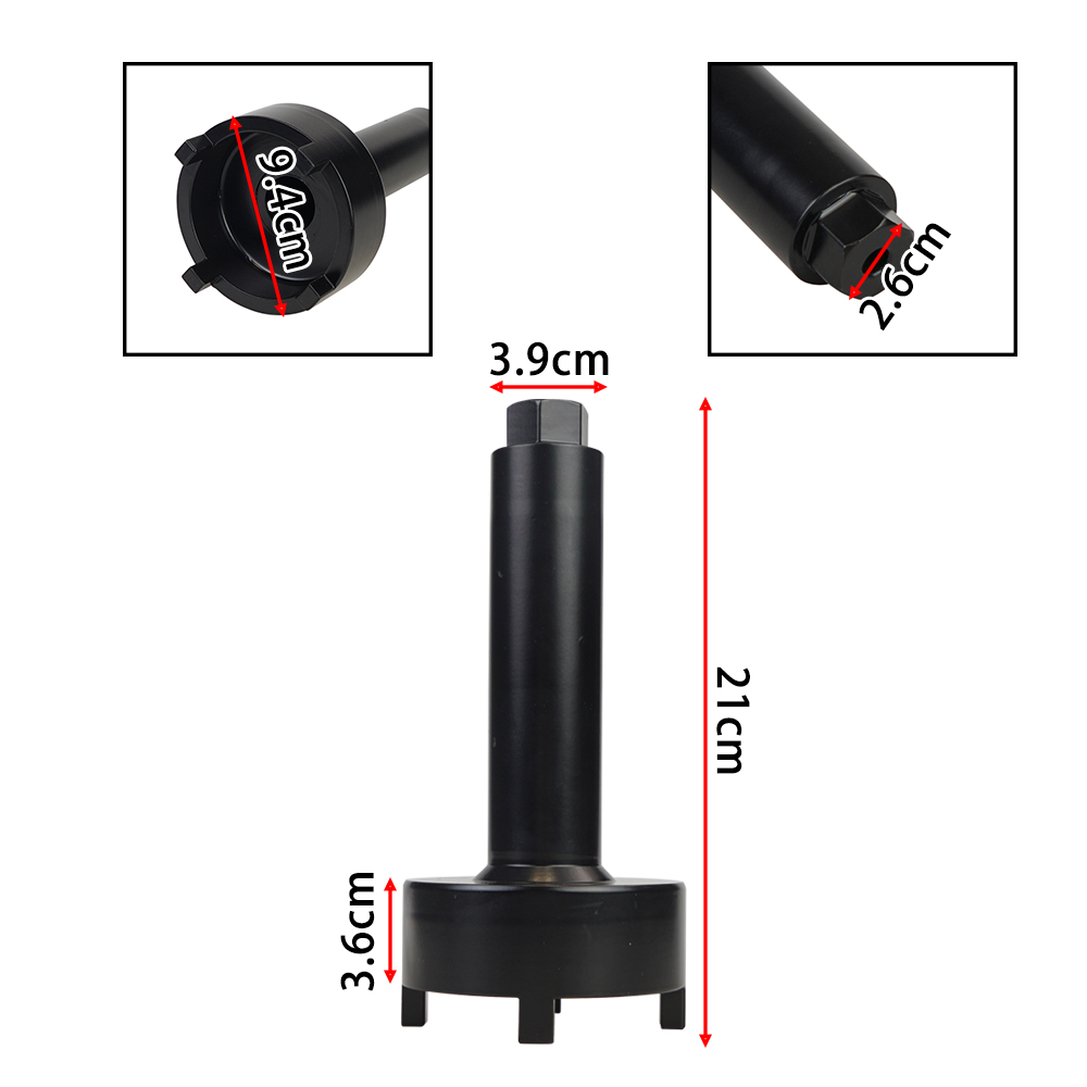 Herramienta de llave de retenedor para barco, Portabrocas de acero inoxidable negro, para Mercruiser Alpha One Bravo One 91-61069T, 91-9858, 18-61069