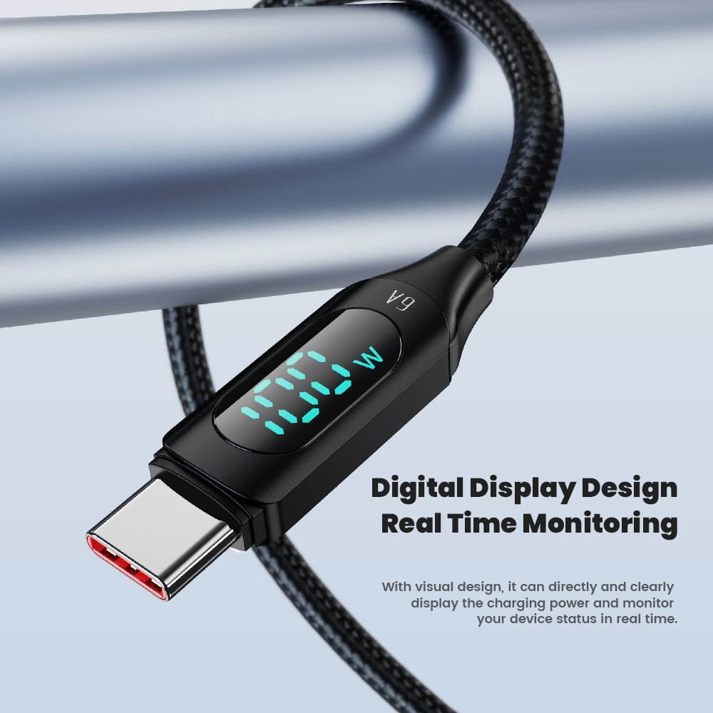 Toocki 100 ワット USB タイプ C ケーブル Huawei 社の名誉 Xiaomi サムスンスーパー充電高速充電 USB C 充電器データケーブルワイヤーコード 1 メートル 2 メートル