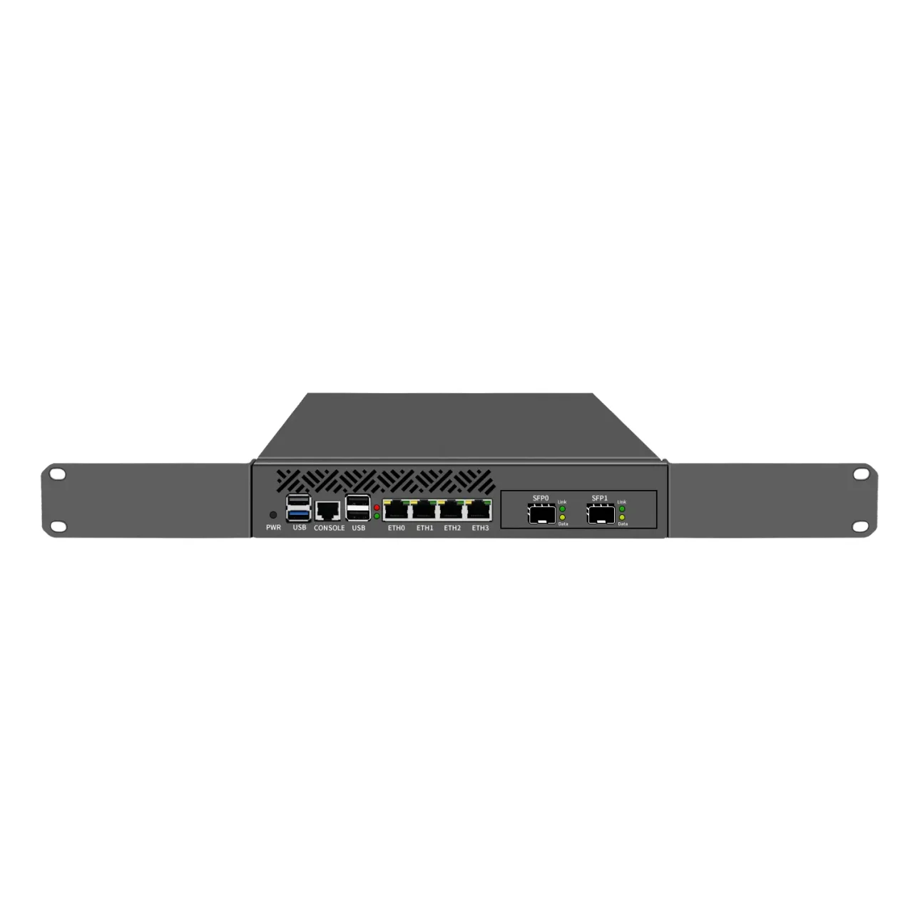 Partaker Firewall Hardware Network Security Server Mini 1U 9.5 Inch Rack-mounted Intel N100 4 LAN 2.5Gb 1G/10G SFP OPNsense