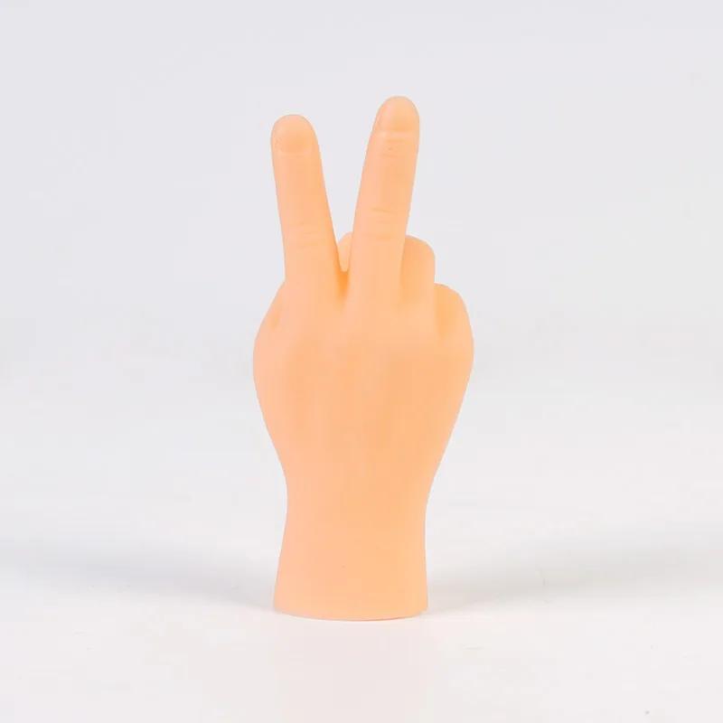 จําลองมือเล็กๆตลกมินิมือเท้าแขนซิลิโคนหุ่นมือนวนิยาย Prank ของเล่นนิ้วมือ Tease Cat Props