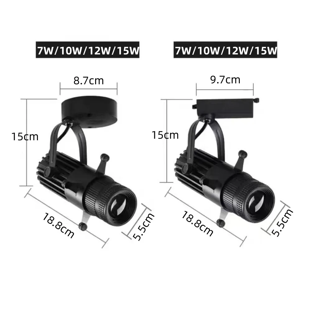Ceiling Light Adjustable Aperture Variable Mode COB Spotlight LED Stage lighting, Bars, Restaurants, Shops AC90V-265V
