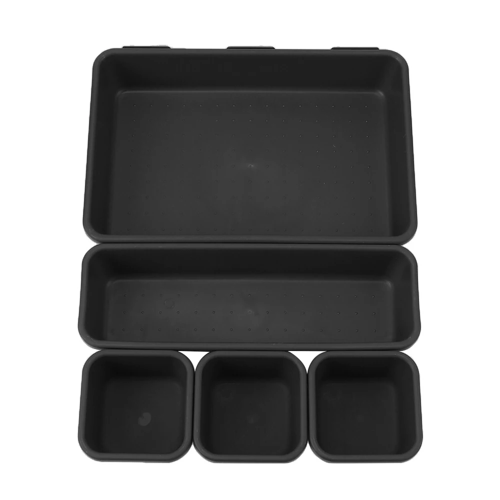 8 unid/set cajón de almacenamiento caja de almacenamiento artículos diversos soporte de joyería caja organizadora de maquillaje cocina baño bandejas de almacenamiento cubierta de armario