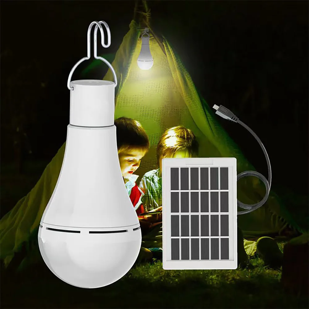 ソーラーLED電球,防水,屋外,5V, USB充電,吊り下げ,非常用,太陽光発電,ポータブル,強力,屋内,家庭用
