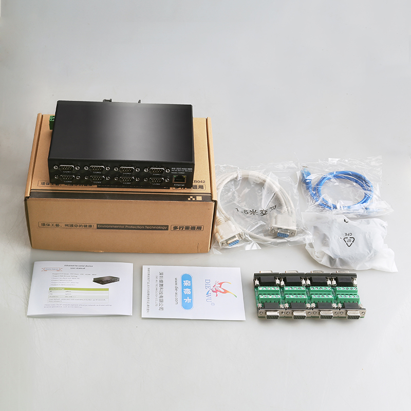 Серверный преобразователь с 8 портами последовательного устройства Ethernet на RS232/422/485 поддержка VCOM/TCP сервера/TCP Client/UDP mode промышленного класса