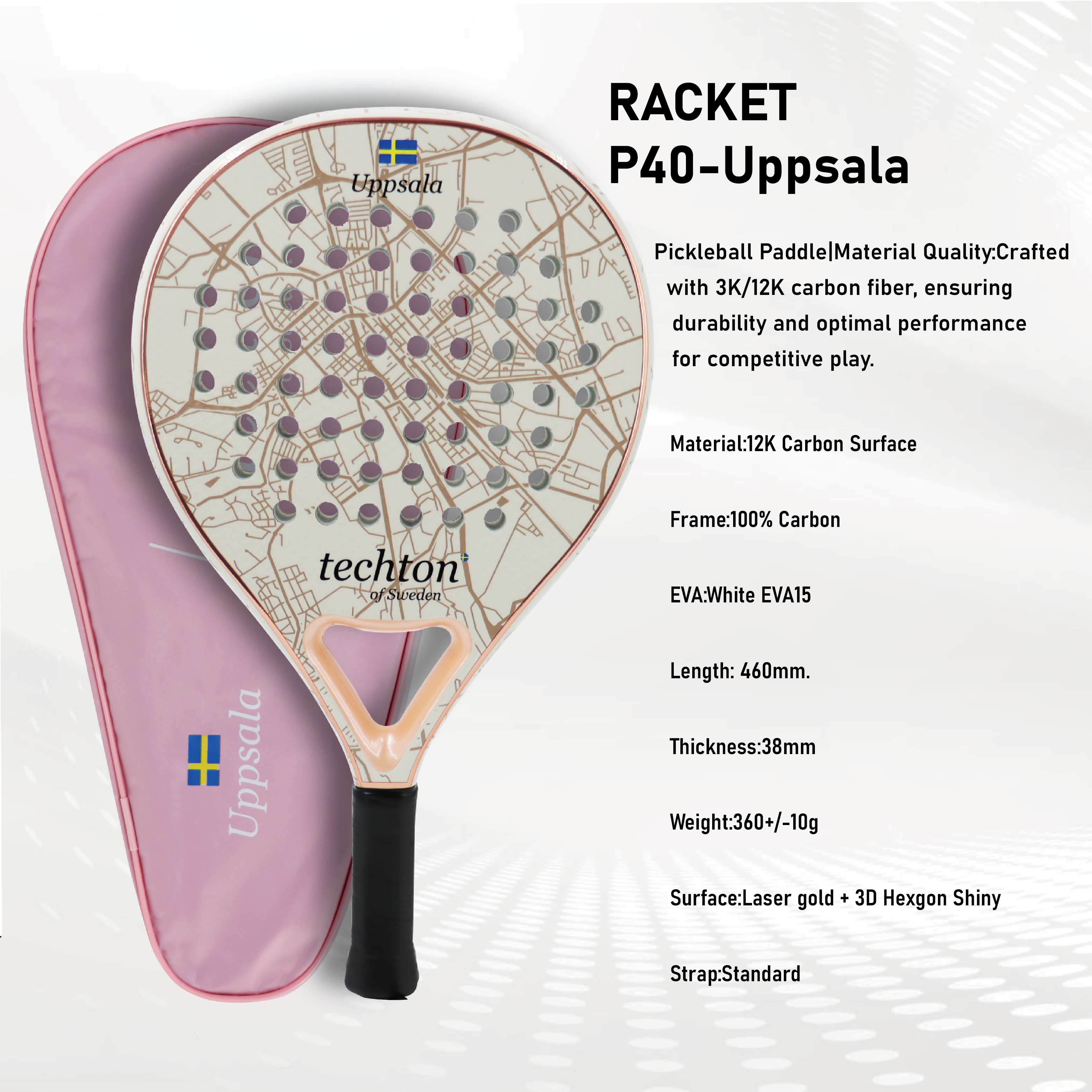 Pala Padel Raquetas de Tenis Racket Paddle Racquet EVA Soft 100%/3K/12K Carbon Fiber 3D Hexgon Paddle с аксессуарами для сумки Padel
