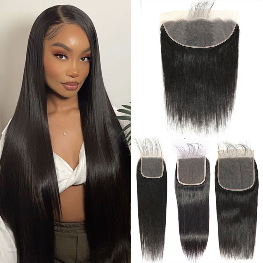 12-24 Polegada reta hd 13x4 frontal do laço somente 4x4 5x5 6x6 fechamento brasileiro pré arrancado linha de cabelo humano remy fechamento do cabelo