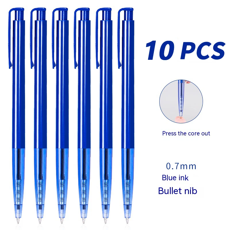 DELI-Bullet Tip Kugelschreiber-Set, feine Spitze 0,7 mm, blaue Tinte, Büro- und Schulbedarf, Schreibwaren