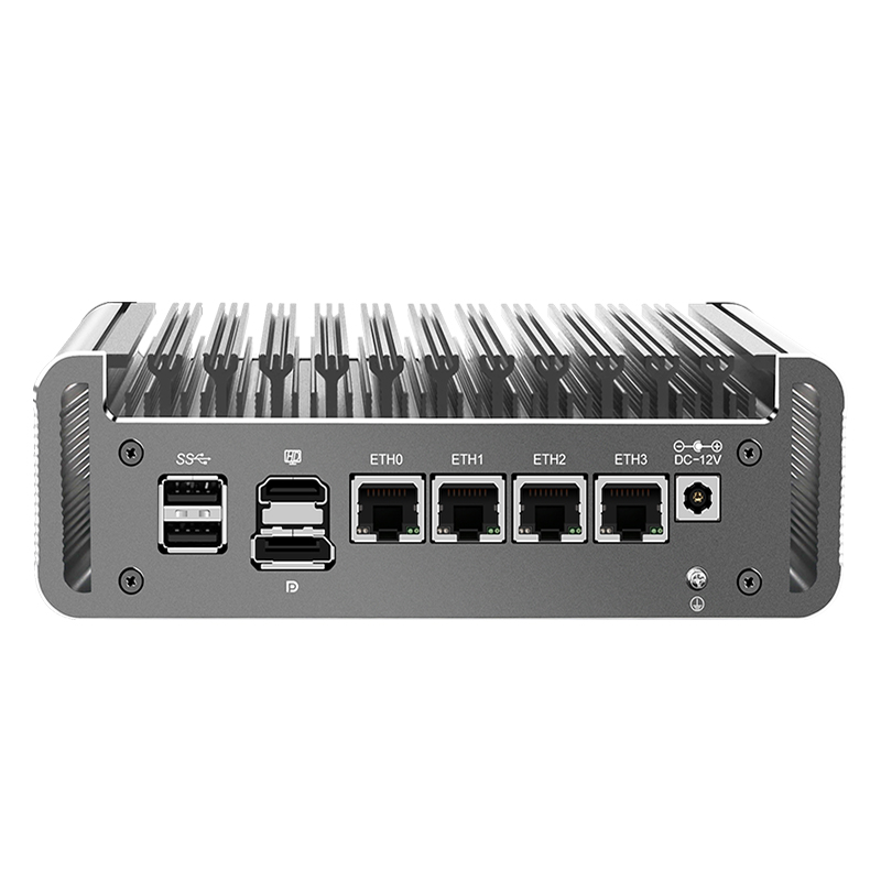 Solid Firewall Mini-PC Intel Core 3 N355 N305 8 Core N150 N100 DDR5 2xNVMe 4xi226-V 2,5G Lüfterloser Soft-Router Proxmox Host-Server