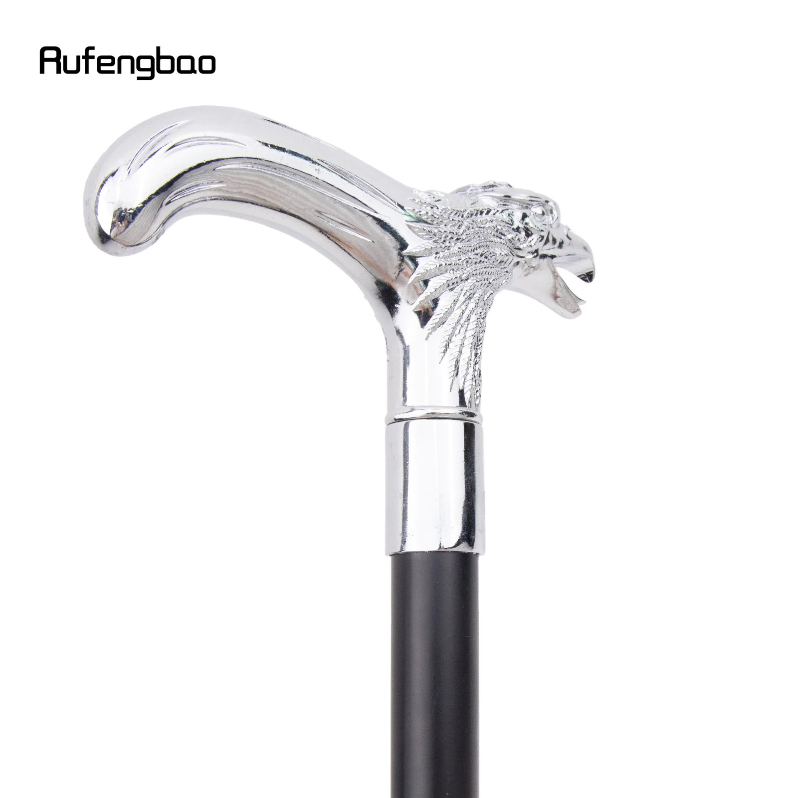 白いワシの頭の杖,モダンな装飾的な杖,エレガントなコスプレスタイル,かぎ針編みのノブ,91cm