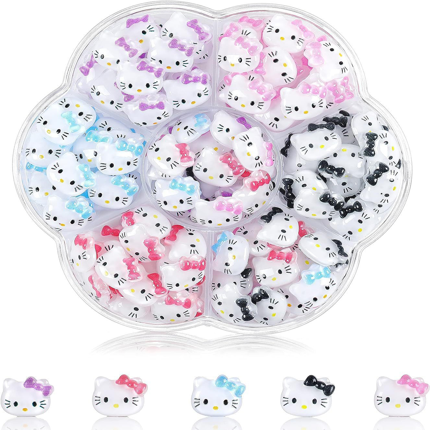 70 PCS/50 PCS Sanrio Hello Kitty Kawaii การ์ตูน Kuromi เล็บ Charms ชุด 3D เล็บ Rhinestone อัญมณีสําหรับเล็บ Art Deco Y2K