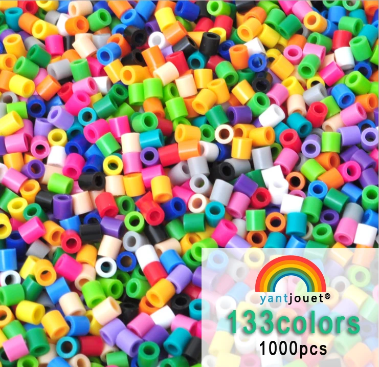 YantJouet-Cuentas de hierro nacarado para niños, abalorios de Hama de 5mm, 1000 piezas, 133 colores, rompecabezas Diy, juguete de regalo hecho a mano de alta calidad