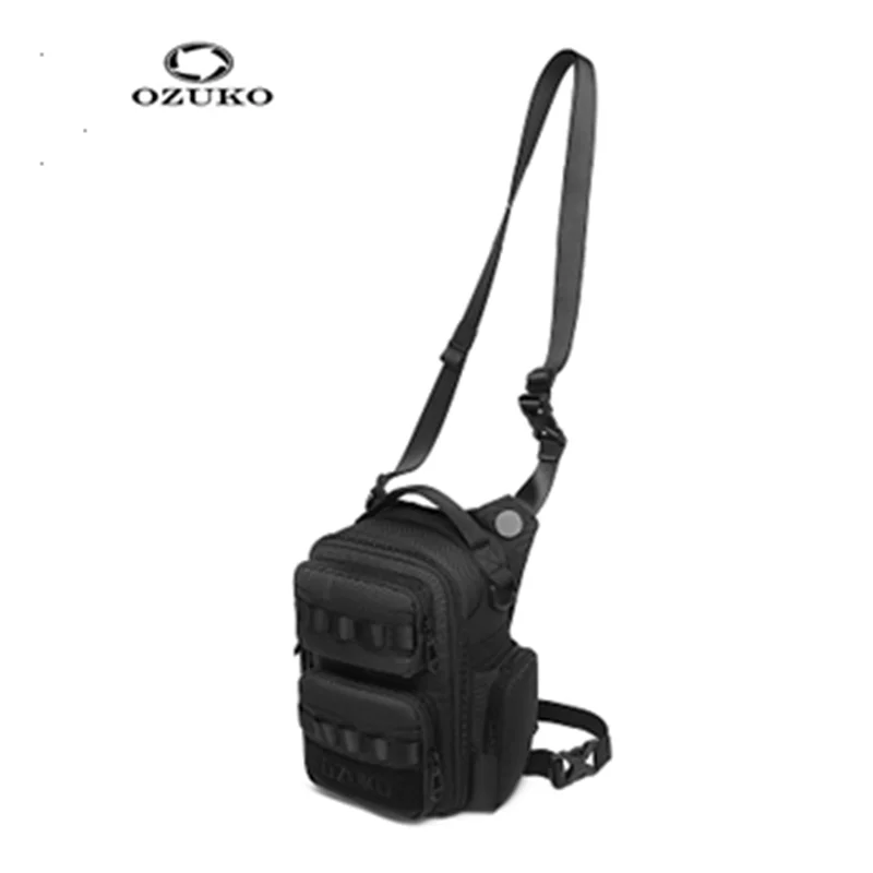 OZUKO, bolsa de viaje táctica, riñonera para motocicleta, riñonera para hombre, bolsa lateral para pierna, bolsas para paseo, riñonera informal para exteriores
