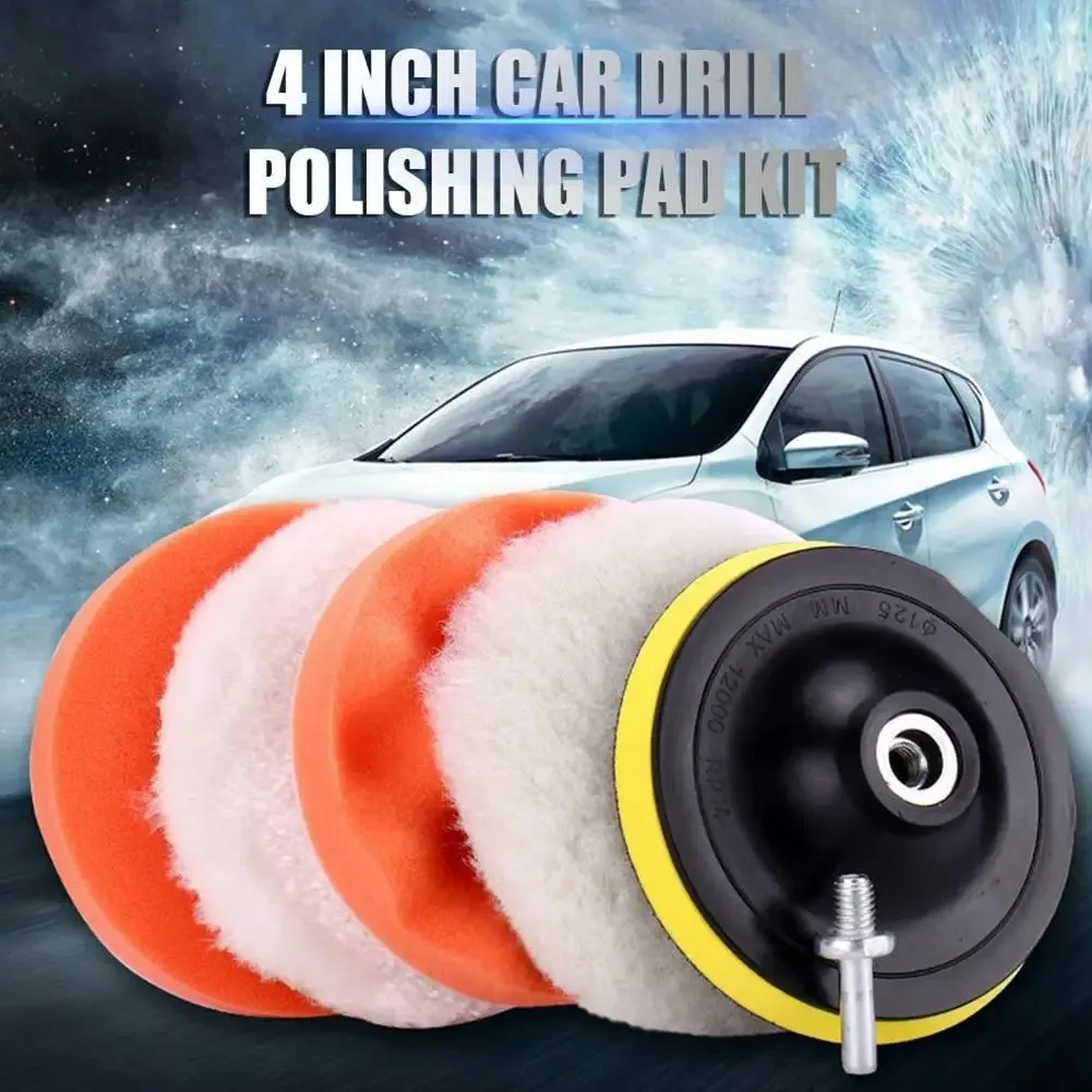 Soft Wool Car Polishing Pad, enceramento e polimento Locomotiva Corpo Polimento Disco, Limpeza Scratch Ferramenta de Remoção, 3 4 5"