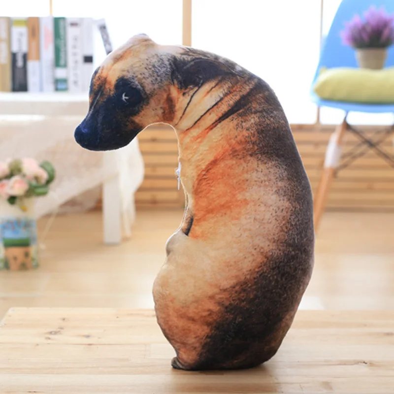 50 ซม.3D สุนัขจําลองของเล่นตุ๊กตาหมอนนุ่มเหมือนจริง Plushies ตุ๊กตาสัตว์หมอนสําหรับเด็กตกแต่งบ้านของขวัญวันเกิด