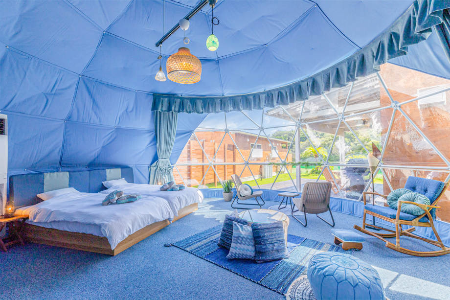 Glamping Dome geodésico especializado de una sola pieza de algodón forro térmico algodón 8mm/12mm papel de aluminio rompecabezas forro térmico