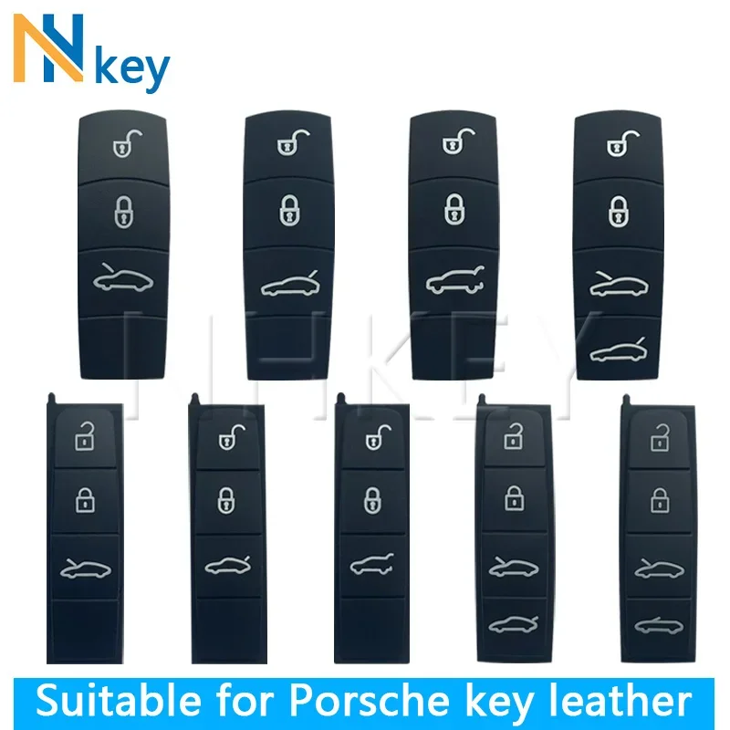 Llave NH para Porsche MACAN, CAYENNE, Cayman, PANAMERA, 718, TAYCAN y 911 Botones de goma para llave remota de alta calidad