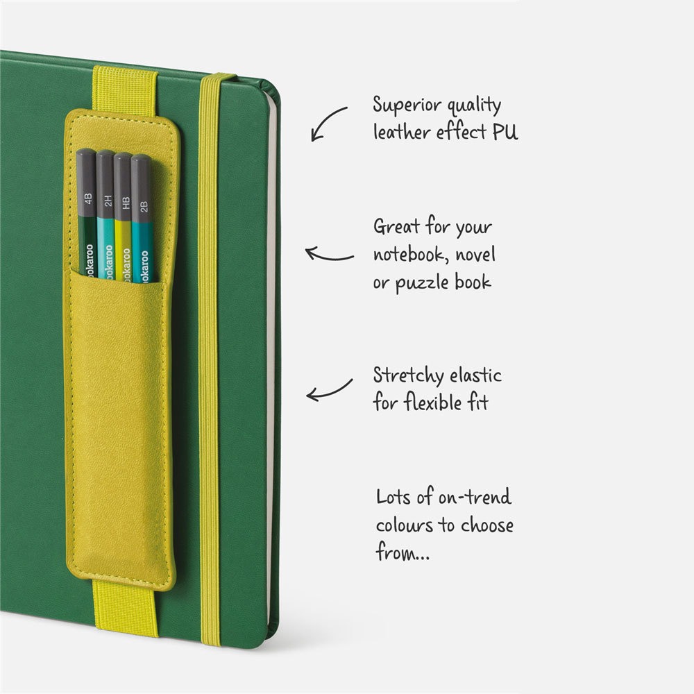 Pu レザーペンバッグ弾性バックルブックノートブックファッションスクールペンケースオフィス会議用持ち運び簡単オフィス学生文具