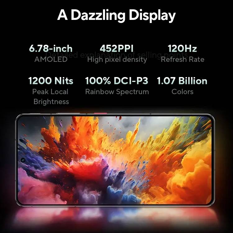 Nubia Z60S Pro Versione globale 5G Smartphone Snapdragon 8 Gen 2 MyOS 14.0 120Hz Schermo AMOLED da 6,78 pollici 50M + 50M + 8M 5100mAh NFC