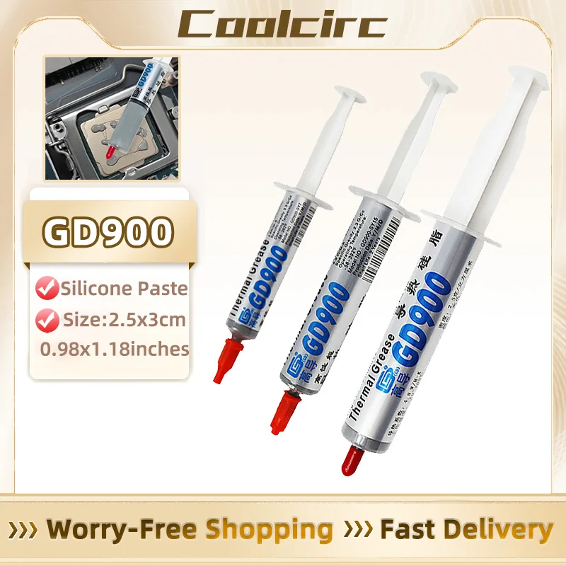 Coolcirc GD900 Pasta Térmica Condutora Graxa 7g/15g/30g Gesso de Silicone Composto Dissipador de Calor Refrigerador de Alto Desempenho para CPU GPU