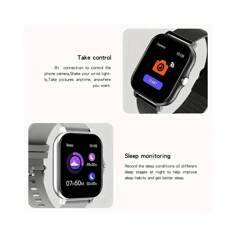2024 Smart Watch Android Phone 1,44'' Zoll Farbbildschirm Bluetooth Anruf Blutsauerstoff-/Drucküberwachung Smart Watch Damen Herren