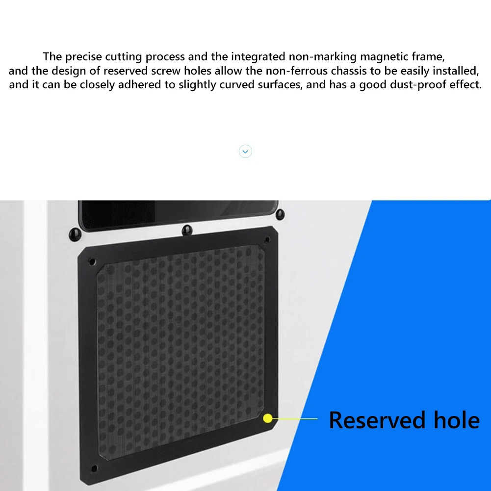 8-14Cm Chassis Stoffilter Magnetische Frame Stofdichte Mesh Cover Net Bescherming Met Gat Voor Pc Computer Behuizing Koelventilator Voeding