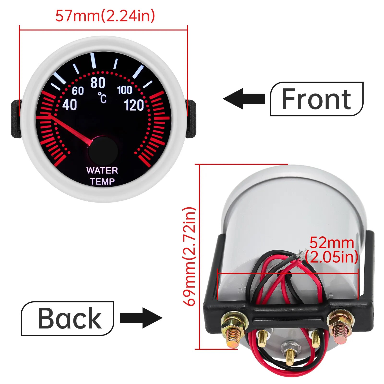 12vガソリン車用52mmユニバーサル煙レンタコメーターrpmターボブーストゲージ2バーpsi水温計油圧ゲージ