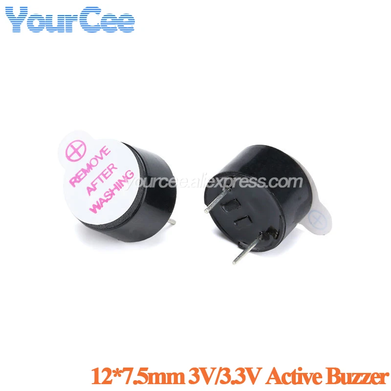 10 uds/5 uds Mini zumbador activo 3V 5V 12V 24V 0905 9*5,5mm 4,2mm 12*6,5mm 7,5mm 9,5mm tubo de plástico electromagnético sonido de tono pitido